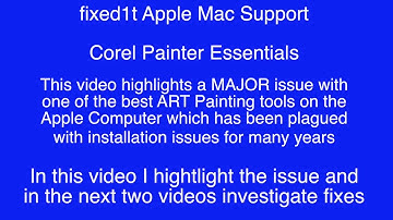 Corel Painter Essentials 5 For Apple Crashing On Startup - Part 1