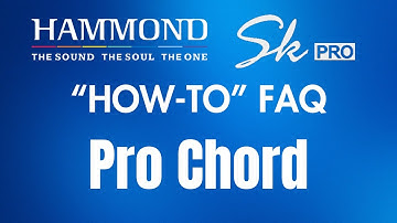 Hammond SkPRO "How-To" Video #23 "Pro Chord"