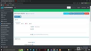 nopCommerce - Managing Topics