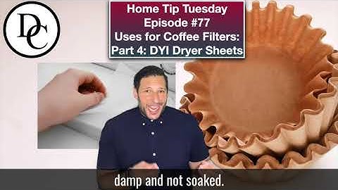 Home Tip Tuesday - Uses For Coffee Filters Part 4