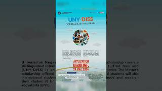 UNY- DISS scholarship program 2024 in Indonesia. #international #scholarship #2024 #education