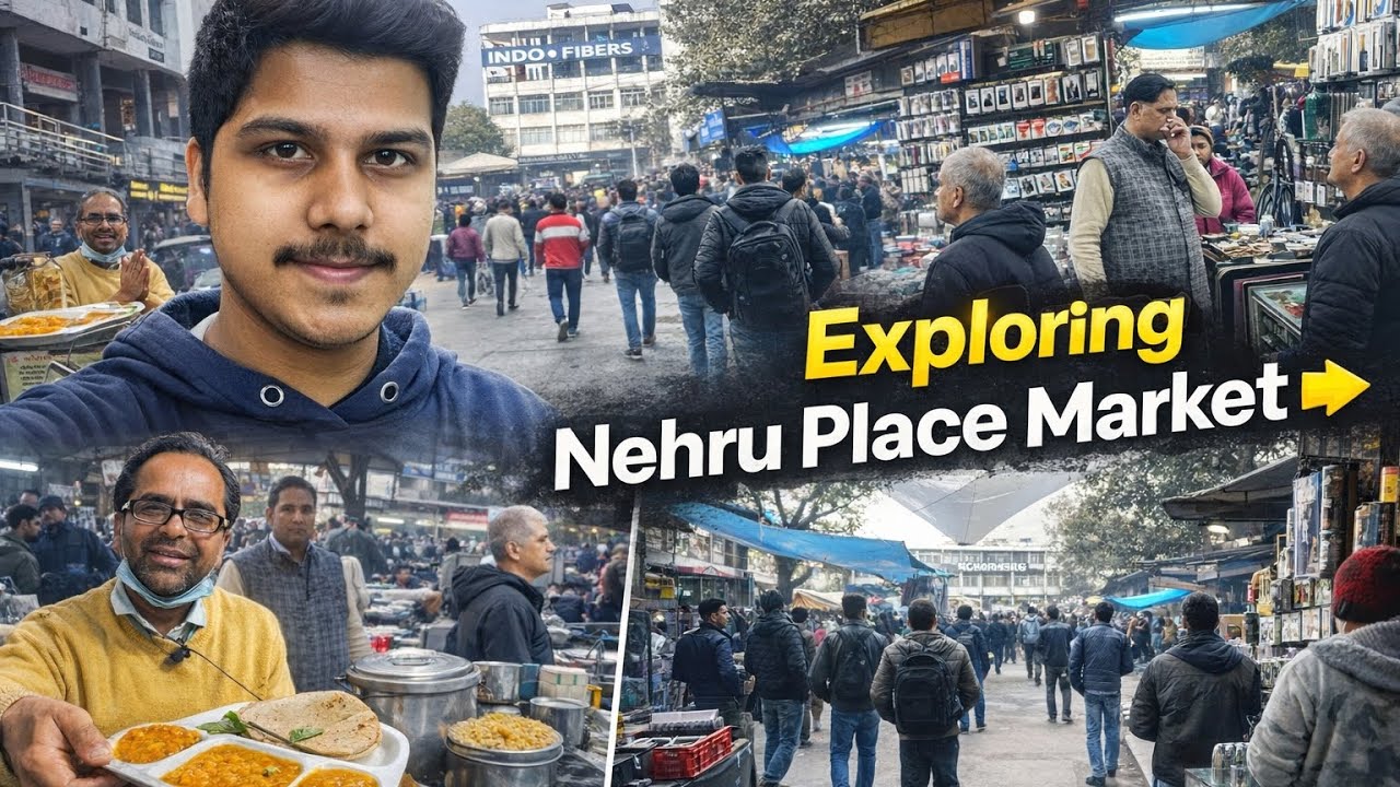 Exploring Nehru Place Market Delhi 🇮🇳 | Biggest Electronics Hub + Street Food