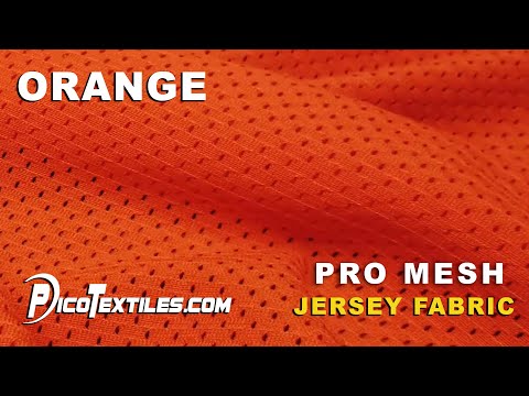 PicoTextiles.com | Orange Pro Mesh Heavy Jersey Fabric - Style# 52509