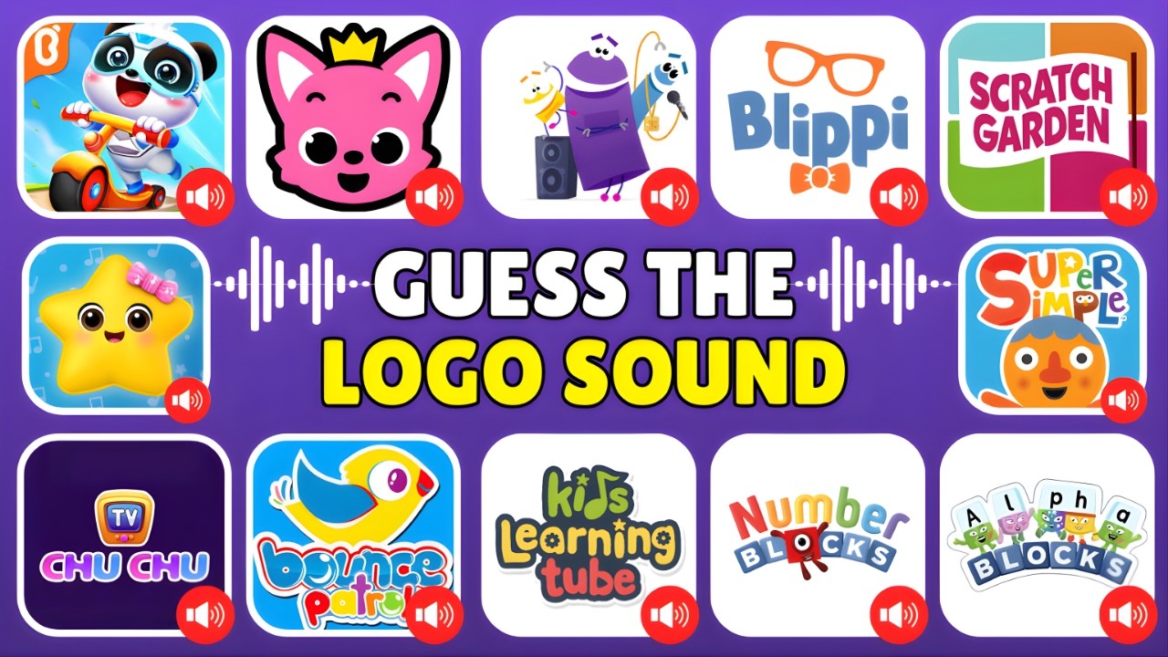 Guess The Kids Educational Logo Sound 🔊📚 | BabyBus, Pinkfong, StoryBots | Quiz 2026