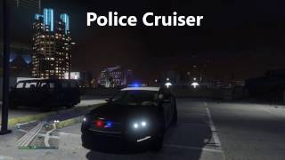 Grand Theft Auto V different types of police sirens