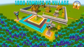 1000 Zombies Vs World's Best Defense Base in Minecraft!!! 🔥 (Hindi)