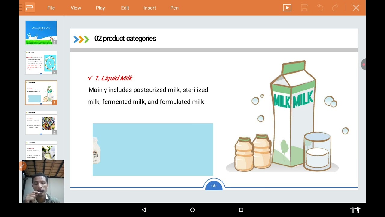 Unit 1 Lesson1:Dairy Products Technology by Afan Oromo Definition andClassification of Dairy product