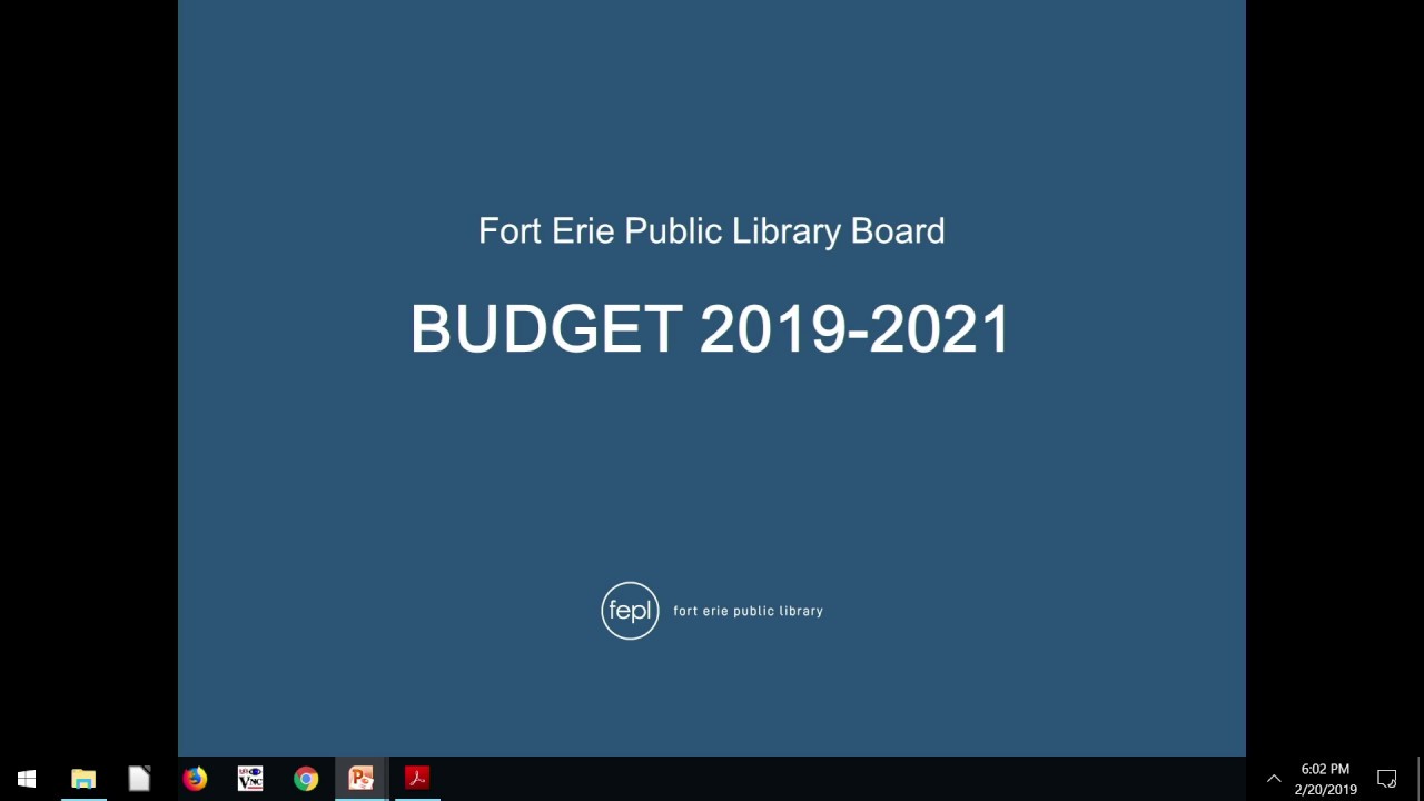 Town of Fort Erie Budget Library and EDTC