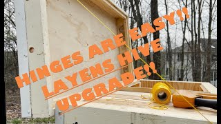 Layens Hive - Adding Hinges is easy!  Jerbee Apiary
