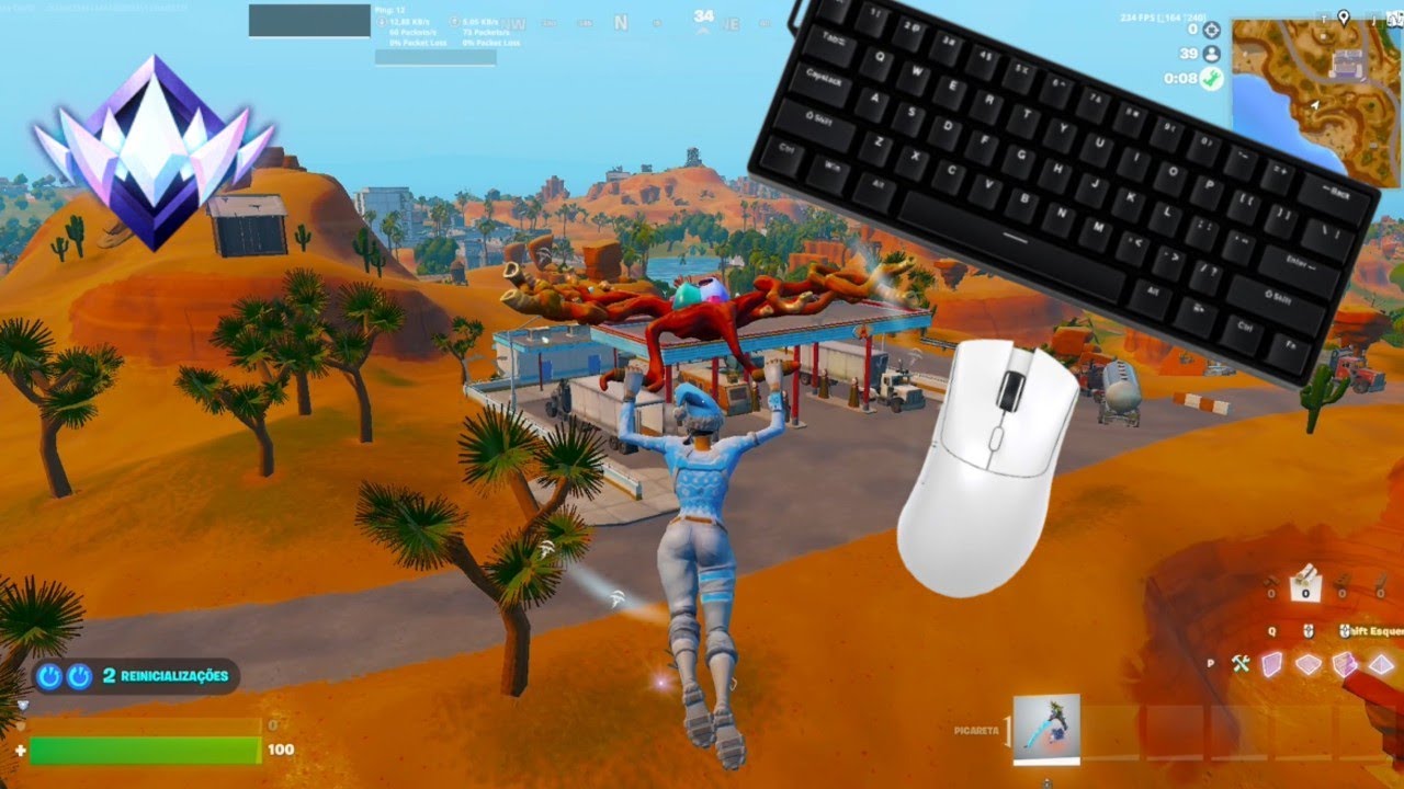ASMR FORTNITE RANKED RELOAD! (aula win60he standart e mouse attack shark x6)