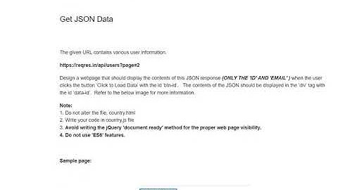 Cognizant handson Get json data
