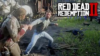 Gosh darn it, I just got that suit clean. Street brawl - Red Dead Redemption 2