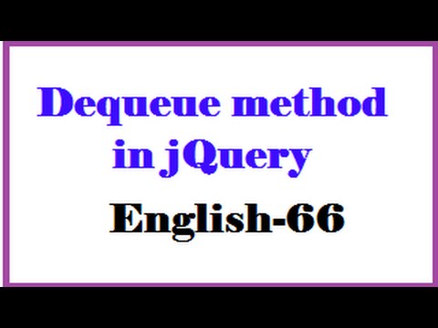 Dequeue method in jQuery In English-66-vlr training