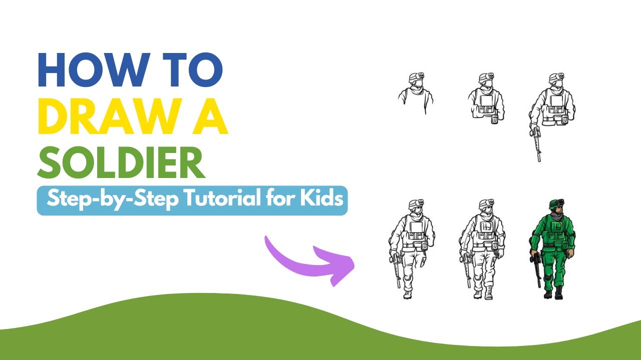 Soldier Drawing Guide - Step by Step for Kids & Beginners