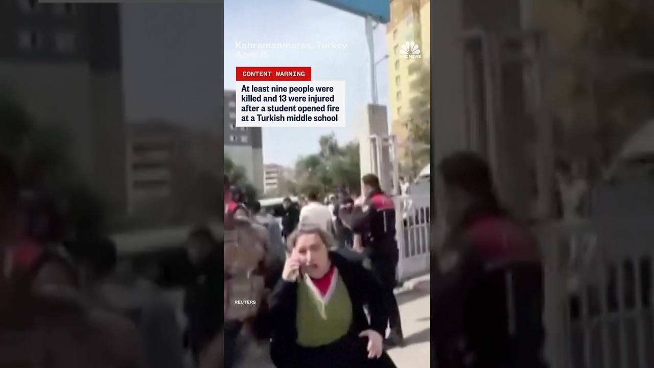 At least nine were killed and 13 were injured after a student opened fire at a Turkish middle school