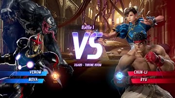 MARVEL VS. CAPCOM: INFINITE Venom,Nova Alt. Gameplay In Arcade Mode