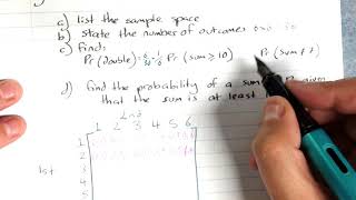 10A probability multiple events tables