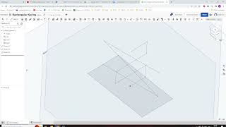 Onshape Rectangular Spring with Projected Curve