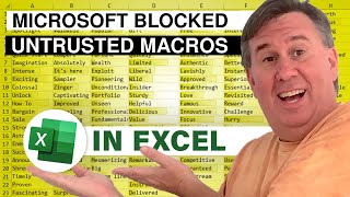 Excel - Security Risk Microsoft Has Blocked Macros From Running - Episode 2485