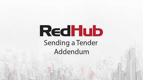 Sending a Tender Addendum V2