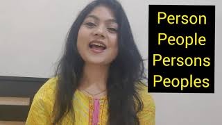 Person, People, Persons or Peoples? Difference and usage. #grammar lesson