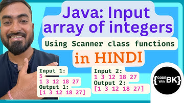 Read an array input of integers in Java | Arrays | Java coding for beginners | Java coding in Hindi