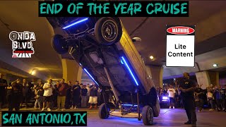 End of The Year Cruise 2025 hosted By On Da Blvd.#lowrider #liftedtrucks #bigrims #slab 