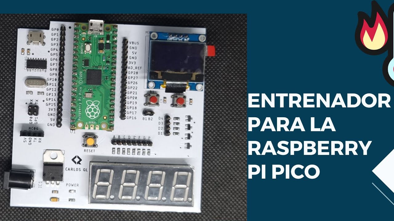 PLACA ENTRENADORA PARA LA RASPBERRY PI PICO RP2040