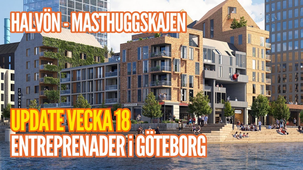 Entreprenader i Göteborg Update vecka 18 - Halvön. Människobyggd flytande Halvö med höghus.