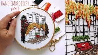 Summer Dream House Embroidery Pattern (beginner friendly)