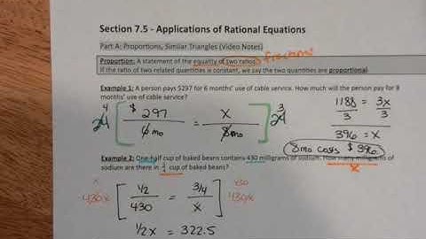 MAT 039/131 Video Notes 7.5 A