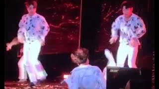 Jungkook falls but shows Armys he's alright