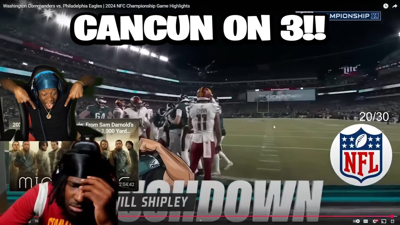 GIVE US OUR PROPS!! Reacting to BossmanWann Commanders vs Eagles | 2024 NFC Championship REACTION!