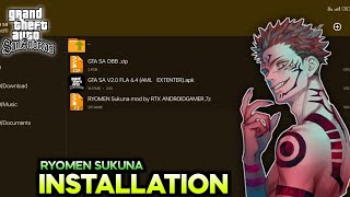 Installation RYOMEN SUKUNA MOD- Gta Sa Android |  Sukuna Mod Gta San Andreas | RTX ANDROIDGAMER screenshot 5