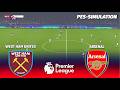 West Ham United vs Arsenal | English Premier League | PES 21 Football Simulation