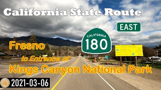 CA-180, Fresno to entrance of Kings Canyon National Park, scenic drive eastbound