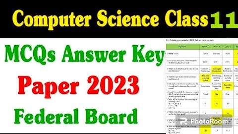 11 Computer Science MCQs Answer Key Hard Area Paper 11 Computer MCQs Answer Key Soft Area Paper