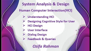 Lec: 12 | Human Computer Interaction(HCI) | System Analysis & Design | Bangla Tutorial