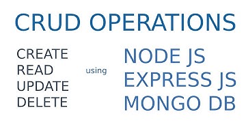 CRUD operations using Node JS, Express JS, Mongo DB
