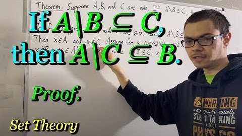 Prove if A\B ⊆ C, then A\C ⊆ B [ILIEKMATHPHYSICS]