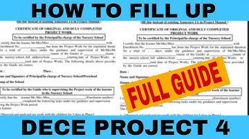 Dece 4 project annexure fillup step by step #ignou #dece4 #project 