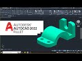Tutorial Cara Membuat Gambar AutoCad 3D 2022 Pemula Latihan 6 | Fillet