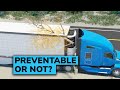 Giant oak branch mangles truck drivers trailer was this accident preventable