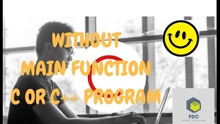 C program without main function