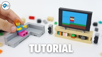 LEGO couch and TV (tutorial)