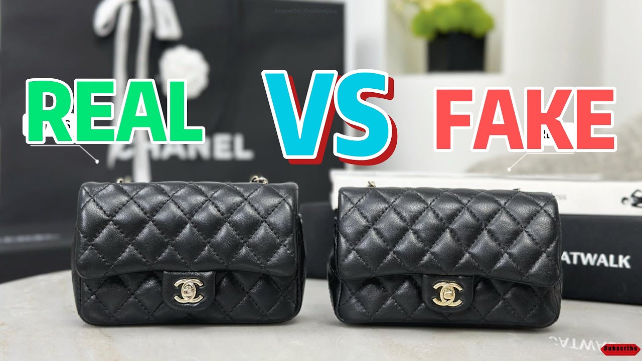 real vs fake 25A Chanel Mini Classic Flap Bag Gold Pearl Crystal Heart UNBOXING