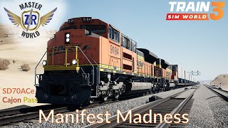 Manifest Madness - Cajon Pass - SD70ACe - Train Sim World 3