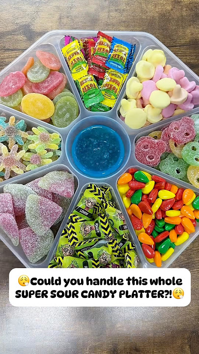 🤯⚠️Could you handle this SUPER SOUR CANDY PLATTER?!⚠️🤯 #shorts