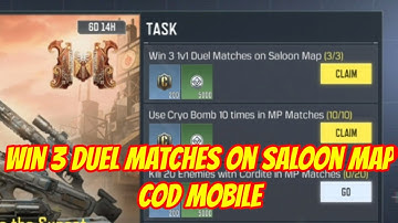 How To Complete Win 3 Duel Matches On Saloon Map COD Mobile