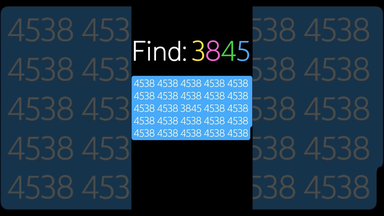 Find the number 3845 - YouTube